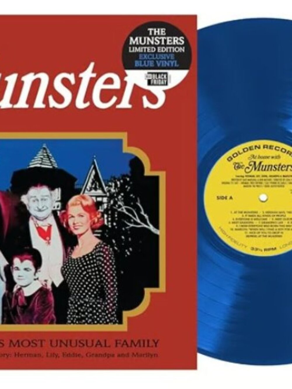 The Munsters At Home With The Munsters LP ~ RSD 2021 ~ Blue Vinyl ~ New/Sealed!